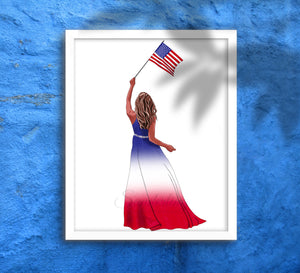 America the Beautiful- Fashion Illustration