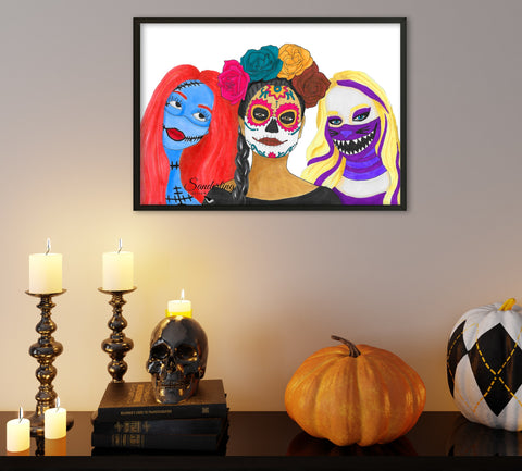 Halloween Masks- Fashion Illustration