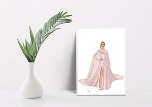 Luna Rosa- Couture Fashion Illustration