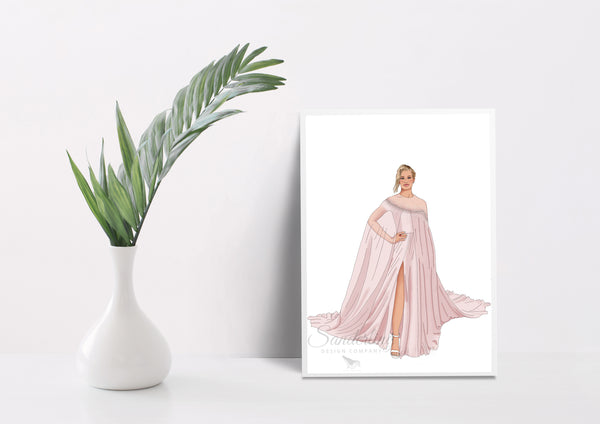 Luna Rosa- Couture Fashion Illustration